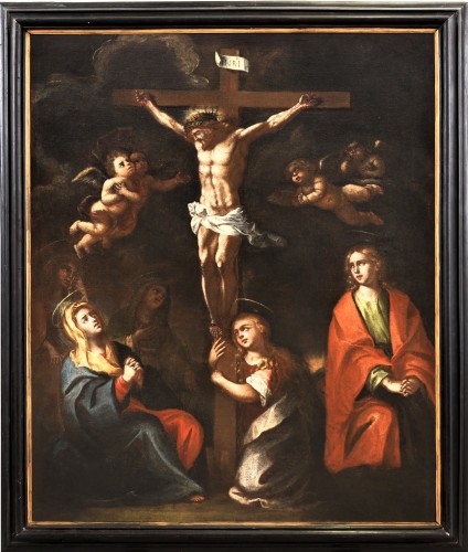 "La crucifixion" École flamande début du 17e siècle